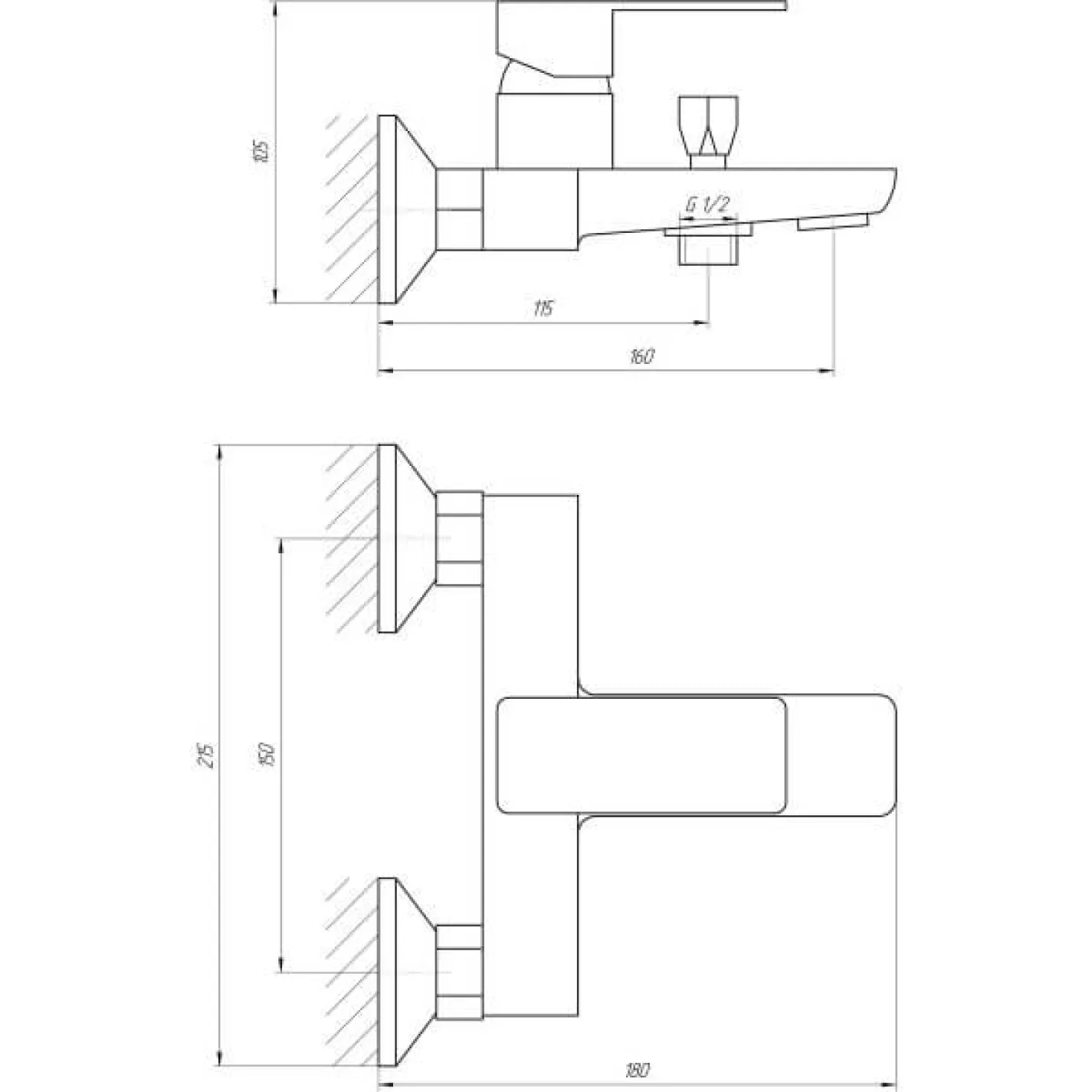 Змішувач для ванни Globus Lux Milano GLM-0102 - Фото 3